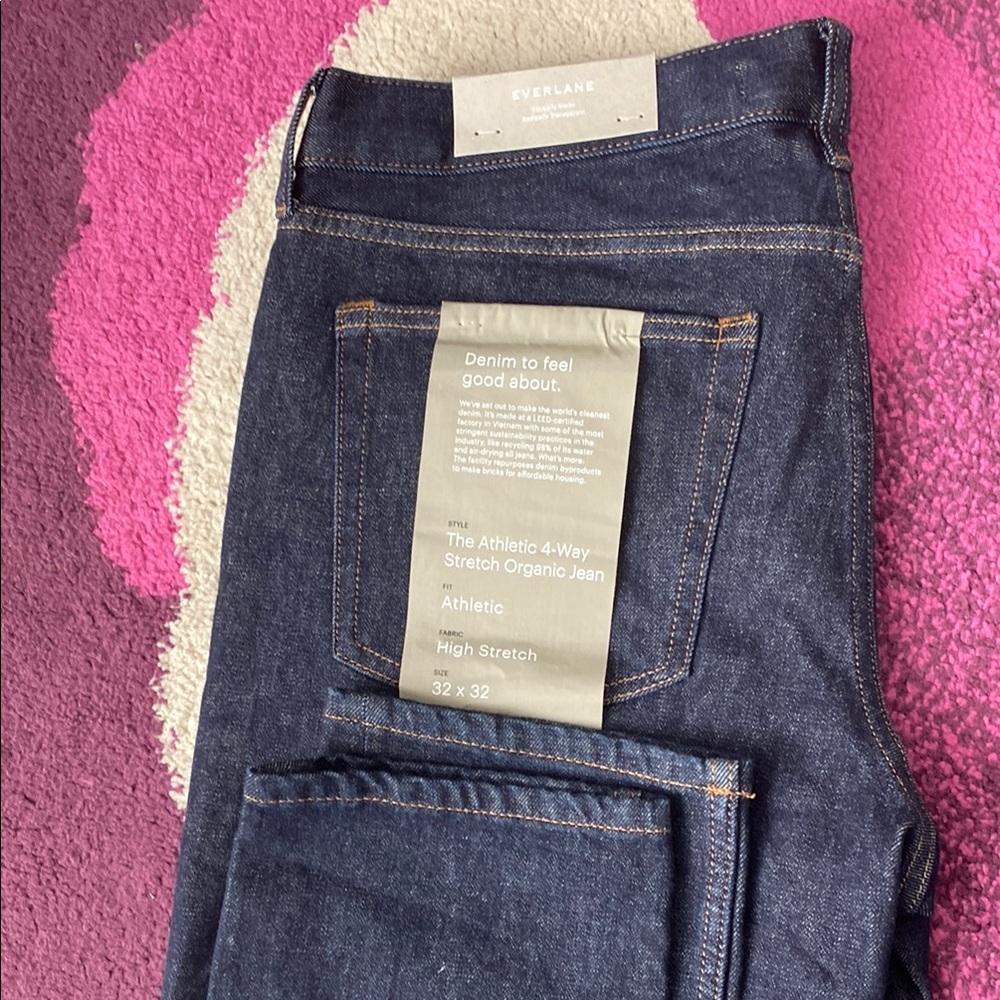 Everlane Women’s Athletic 4-Way Stretch Organic Jeans - Dark Blue